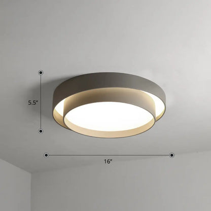 DecorBites™ DecorBites™ Nordic LED Flushmount Ceiling Light Fixture - Metal 2-Layer Design, Ideal for Bedroom Lighting