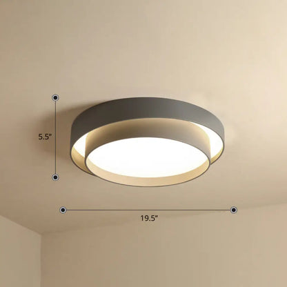 DecorBites™ DecorBites™ Nordic LED Flushmount Ceiling Light Fixture - Metal 2-Layer Design, Ideal for Bedroom Lighting