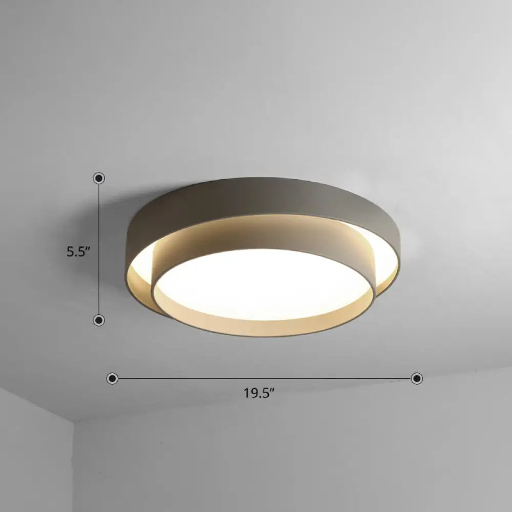 DecorBites™ DecorBites™ Nordic LED Flushmount Ceiling Light Fixture - Metal 2-Layer Design, Ideal for Bedroom Lighting