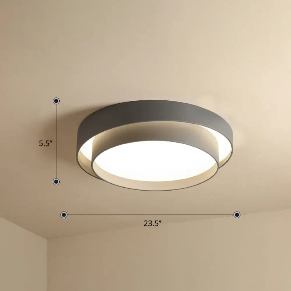 DecorBites™ DecorBites™ Nordic LED Flushmount Ceiling Light Fixture - Metal 2-Layer Design, Ideal for Bedroom Lighting