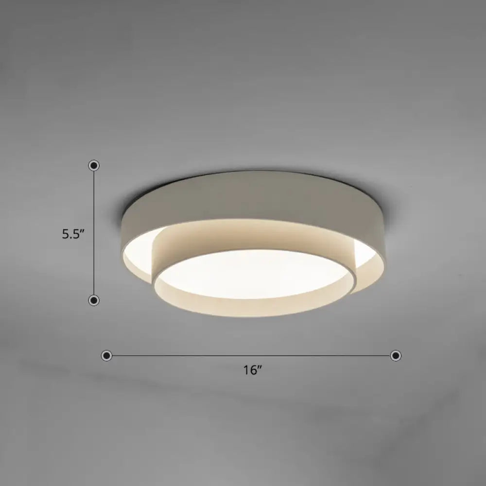 DecorBites™ DecorBites™ Nordic LED Flushmount Ceiling Light Fixture - Metal 2-Layer Design, Ideal for Bedroom Lighting
