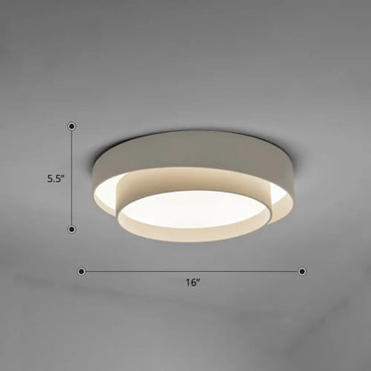 DecorBites™ DecorBites™ Nordic LED Flushmount Ceiling Light Fixture - Metal 2-Layer Design, Ideal for Bedroom Lighting
