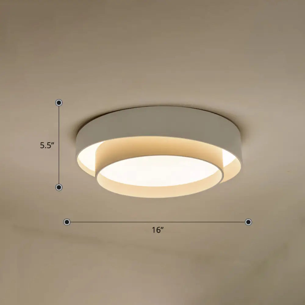 DecorBites™ DecorBites™ Nordic LED Flushmount Ceiling Light Fixture - Metal 2-Layer Design, Ideal for Bedroom Lighting