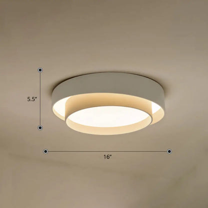 DecorBites™ DecorBites™ Nordic LED Flushmount Ceiling Light Fixture - Metal 2-Layer Design, Ideal for Bedroom Lighting
