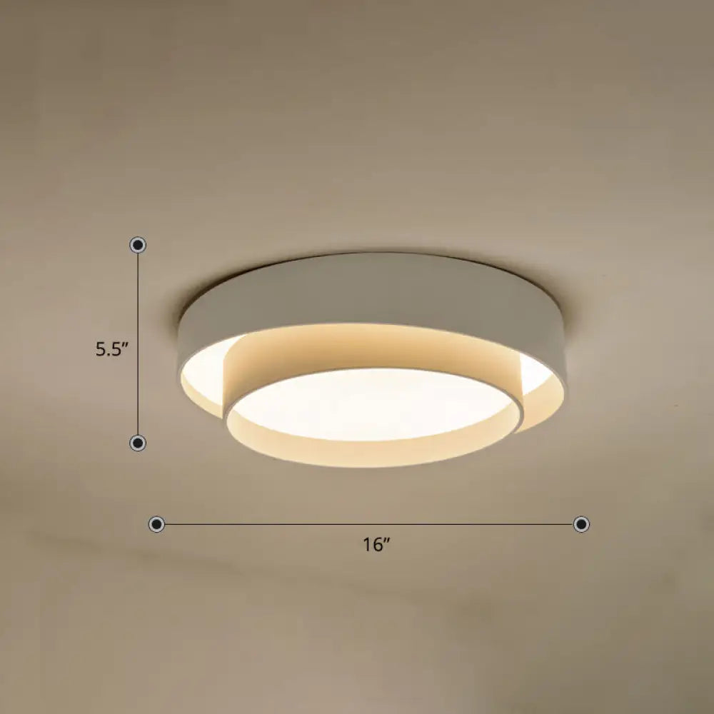 DecorBites™ DecorBites™ Nordic LED Flushmount Ceiling Light Fixture - Metal 2-Layer Design, Ideal for Bedroom Lighting