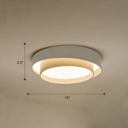 DecorBites™ DecorBites™ Nordic LED Flushmount Ceiling Light Fixture - Metal 2-Layer Design, Ideal for Bedroom Lighting