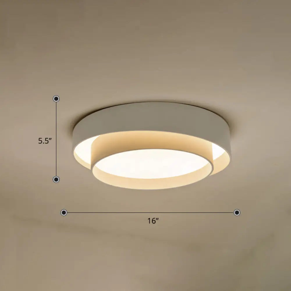 DecorBites™ DecorBites™ Nordic LED Flushmount Ceiling Light Fixture - Metal 2-Layer Design, Ideal for Bedroom Lighting