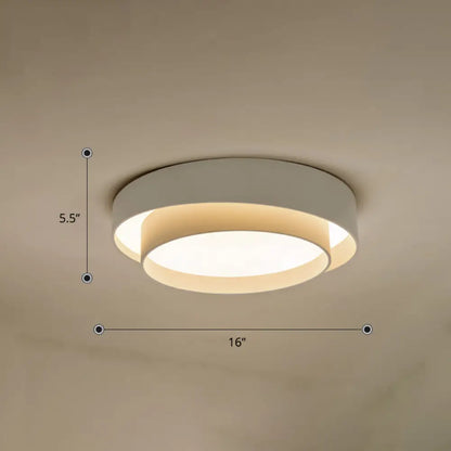 DecorBites™ DecorBites™ Nordic LED Flushmount Ceiling Light Fixture - Metal 2-Layer Design, Ideal for Bedroom Lighting