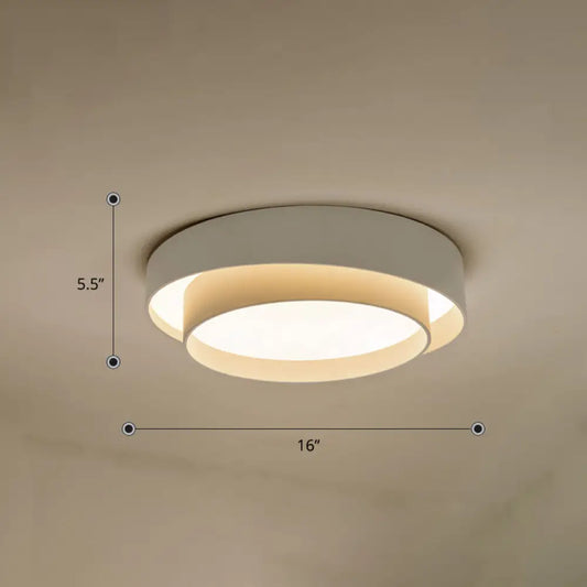 DecorBites™ DecorBites™ Nordic LED Flushmount Ceiling Light Fixture - Metal 2-Layer Design, Ideal for Bedroom Lighting