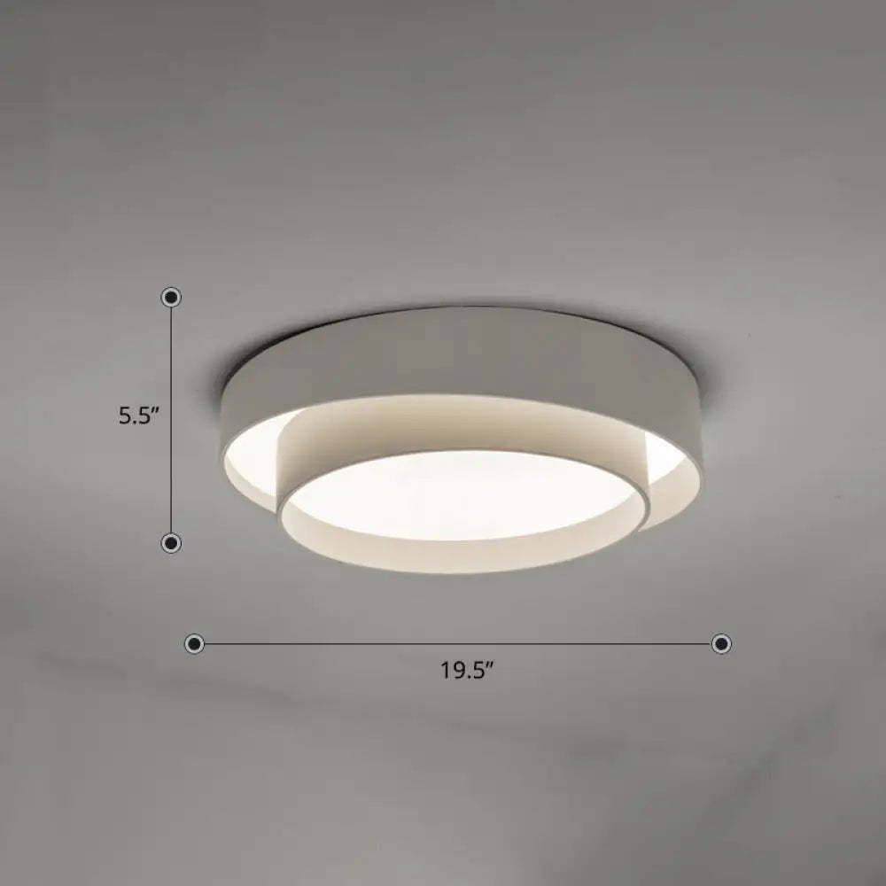 DecorBites™ DecorBites™ Nordic LED Flushmount Ceiling Light Fixture - Metal 2-Layer Design, Ideal for Bedroom Lighting