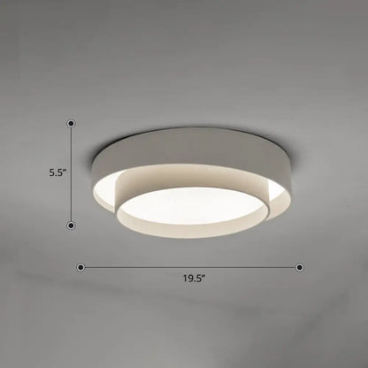 DecorBites™ DecorBites™ Nordic LED Flushmount Ceiling Light Fixture - Metal 2-Layer Design, Ideal for Bedroom Lighting
