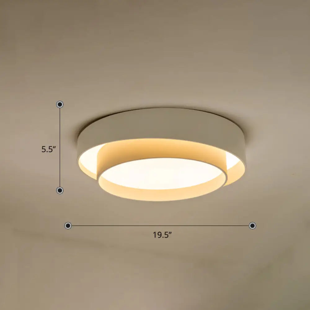 DecorBites™ DecorBites™ Nordic LED Flushmount Ceiling Light Fixture - Metal 2-Layer Design, Ideal for Bedroom Lighting