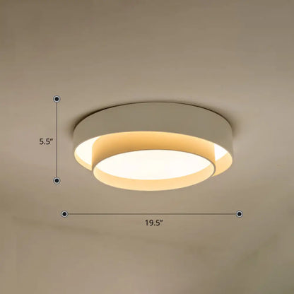 DecorBites™ DecorBites™ Nordic LED Flushmount Ceiling Light Fixture - Metal 2-Layer Design, Ideal for Bedroom Lighting