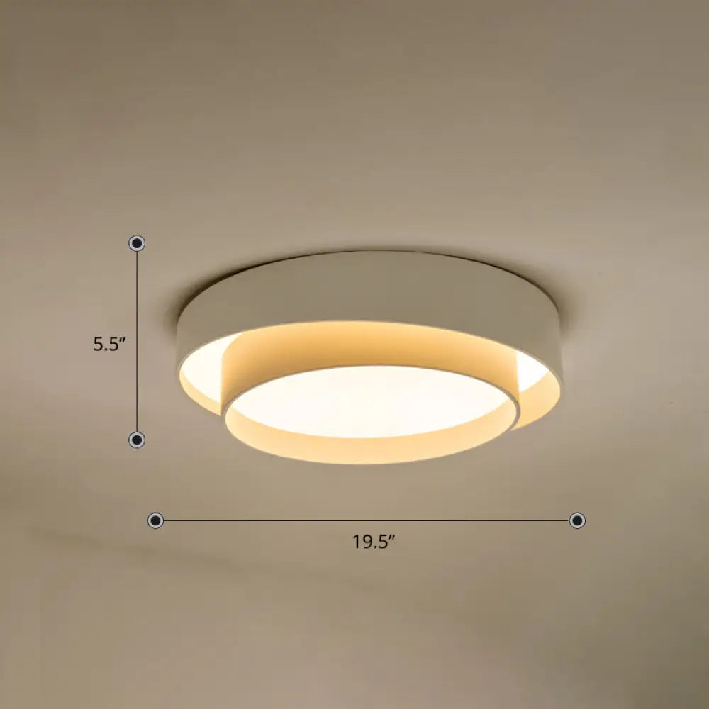 DecorBites™ DecorBites™ Nordic LED Flushmount Ceiling Light Fixture - Metal 2-Layer Design, Ideal for Bedroom Lighting