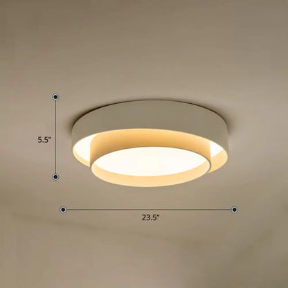 DecorBites™ DecorBites™ Nordic LED Flushmount Ceiling Light Fixture - Metal 2-Layer Design, Ideal for Bedroom Lighting
