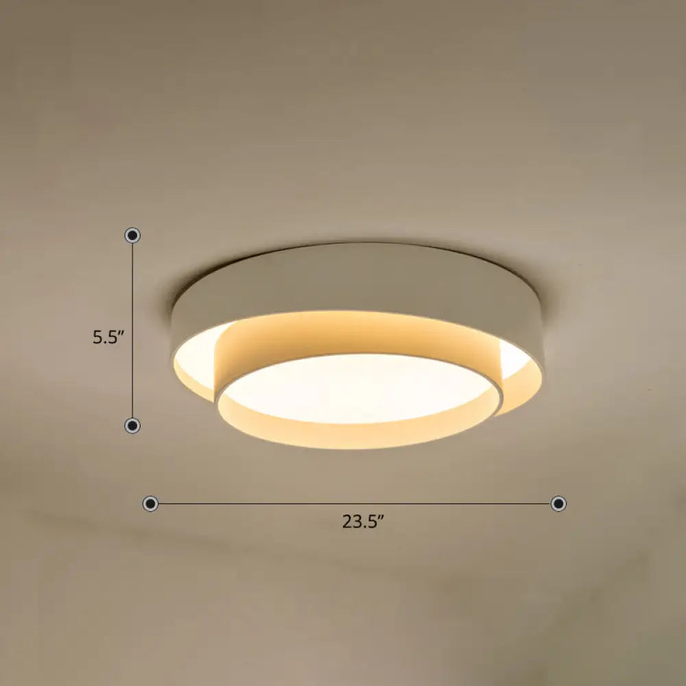 DecorBites™ DecorBites™ Nordic LED Flushmount Ceiling Light Fixture - Metal 2-Layer Design, Ideal for Bedroom Lighting