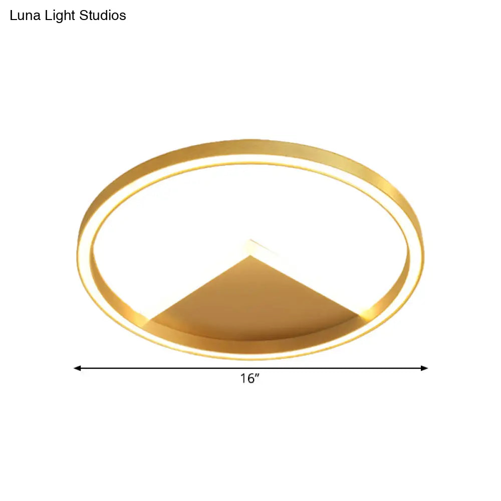 DecorBites™ DecorBites™ Nordic LED Geometric Ceiling Light - Gold Metallic Flush Mount Fixture for Bedroom