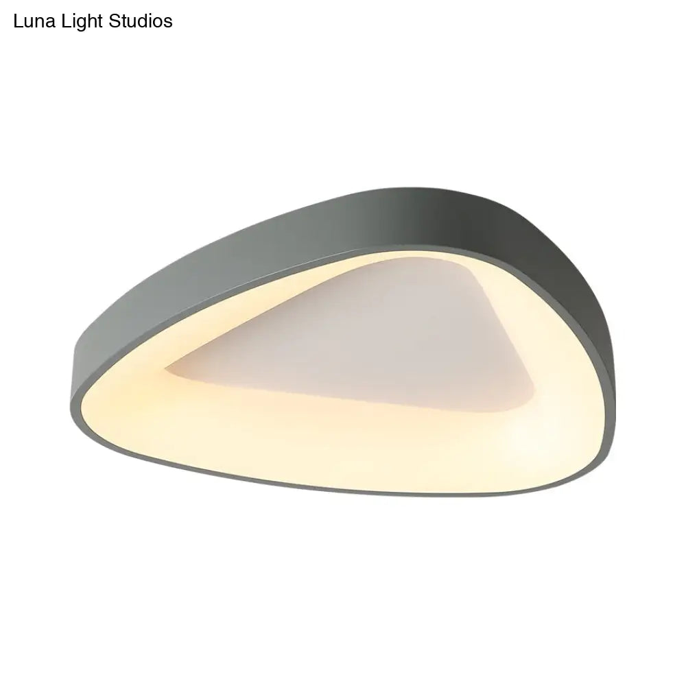 DecorBites™ DecorBites™ Nordic LED Grey Triangle Ceiling Fixture in White/Warm/Natural Light, Flush Mount, Acrylic Shade
