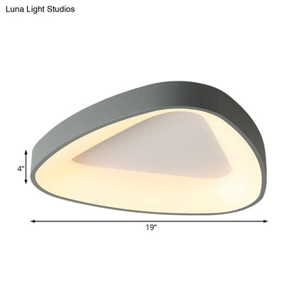 DecorBites™ DecorBites™ Nordic LED Grey Triangle Ceiling Fixture in White/Warm/Natural Light, Flush Mount, Acrylic Shade
