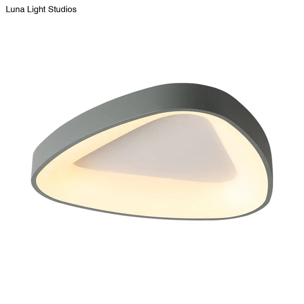DecorBites™ DecorBites™ Nordic LED Grey Triangle Ceiling Fixture in White/Warm/Natural Light, Flush Mount, Acrylic Shade