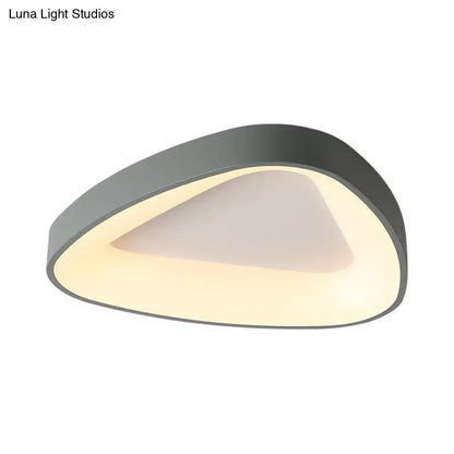 DecorBites™ DecorBites™ Nordic LED Grey Triangle Ceiling Fixture in White/Warm/Natural Light, Flush Mount, Acrylic Shade