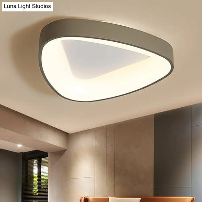 DecorBites™ DecorBites™ Nordic LED Grey Triangle Ceiling Fixture in White/Warm/Natural Light, Flush Mount, Acrylic Shade