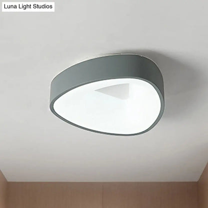 DecorBites™ DecorBites™ Nordic LED Grey Triangle Ceiling Fixture in White/Warm/Natural Light, Flush Mount, Acrylic Shade