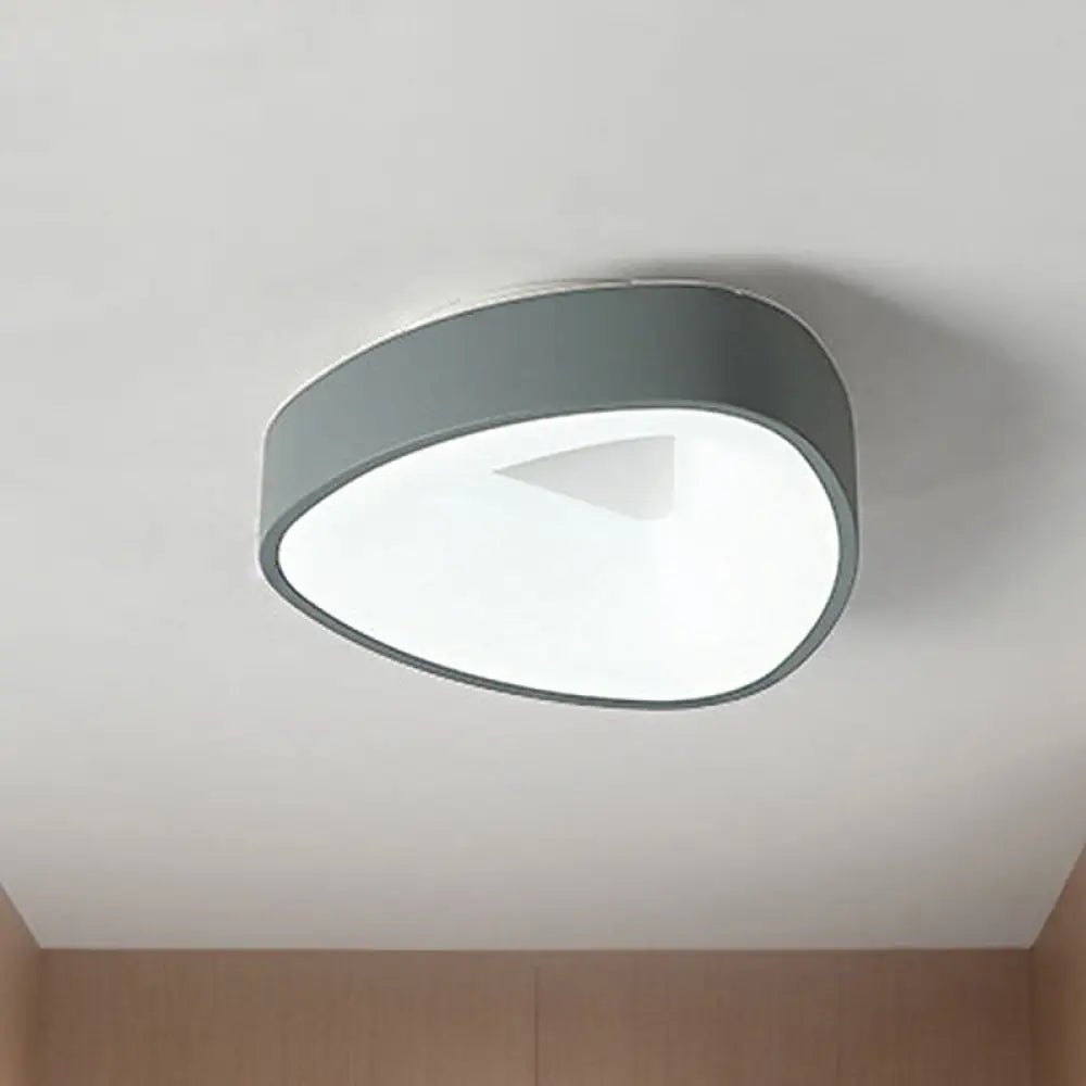 DecorBites™ DecorBites™ Nordic LED Grey Triangle Ceiling Fixture in White/Warm/Natural Light, Flush Mount, Acrylic Shade
