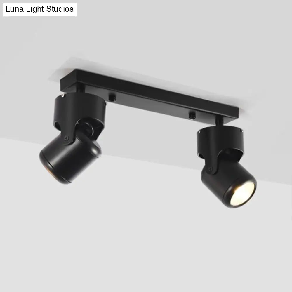 DecorBites™ DecorBites™ Nordic LED Semi Flush Mount Tracklight with Metal Cylinder Shade