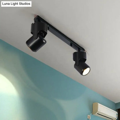 DecorBites™ DecorBites™ Nordic LED Semi Flush Mount Tracklight with Metal Cylinder Shade