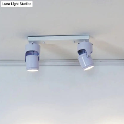 DecorBites™ DecorBites™ Nordic LED Semi Flush Mount Tracklight with Metal Cylinder Shade