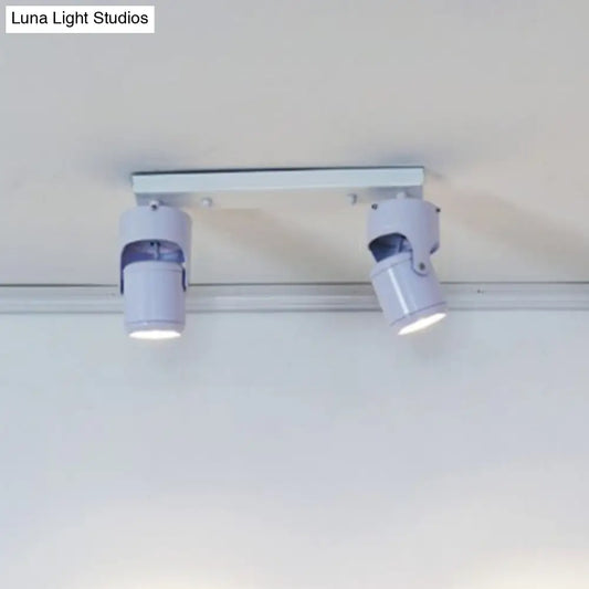 DecorBites™ DecorBites™ Nordic LED Semi Flush Mount Tracklight with Metal Cylinder Shade