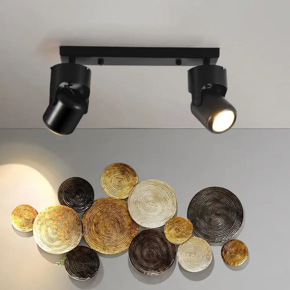 DecorBites™ DecorBites™ Nordic LED Semi Flush Mount Tracklight with Metal Cylinder Shade