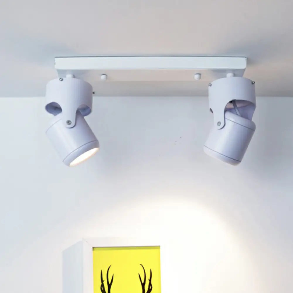 DecorBites™ DecorBites™ Nordic LED Semi Flush Mount Tracklight with Metal Cylinder Shade