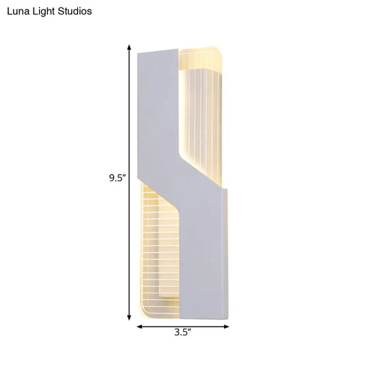 DecorBites™ DecorBites™ Nordic LED Wall Mount Lamp - White Geometric Design, Warm/White Lighting