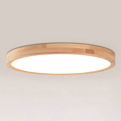 DecorBites™ DecorBites™ Nordic LED Wood Disc Flush Mount Light for Foyer