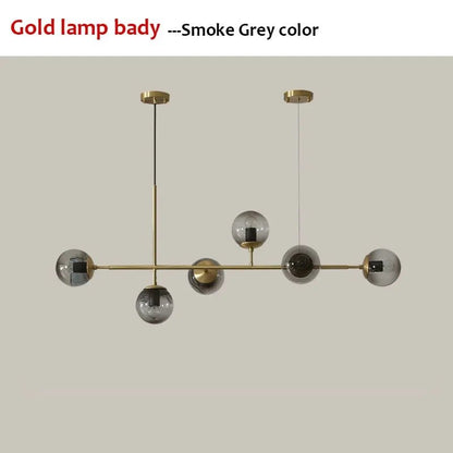 Nordic Long Bar Glass Globe Pendant Light - Decorbites