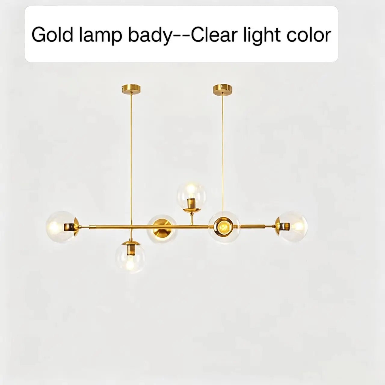 Nordic Long Bar Glass Globe Pendant Light - Decorbites
