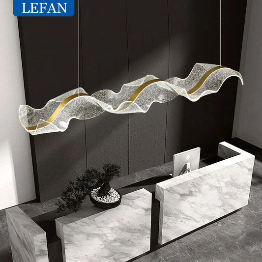 Nordic Long Wave Aluminum Pendant Light - Decorbites