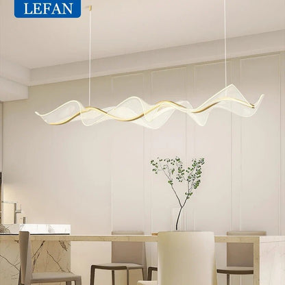Nordic Long Wave Aluminum Pendant Light - Decorbites