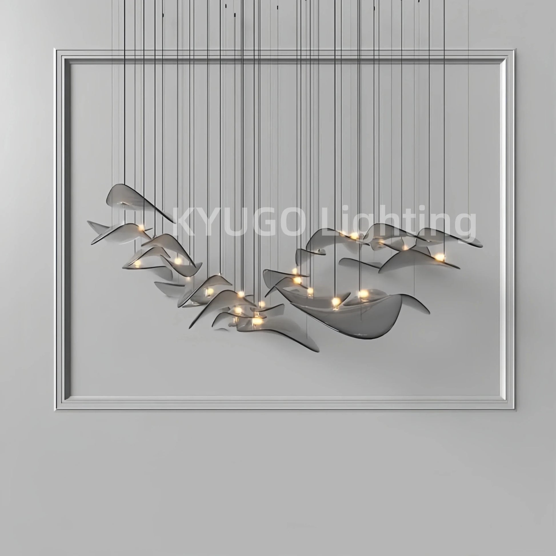 Nordic Lotus Leaf Art Glass Pendant Light - Decorbites