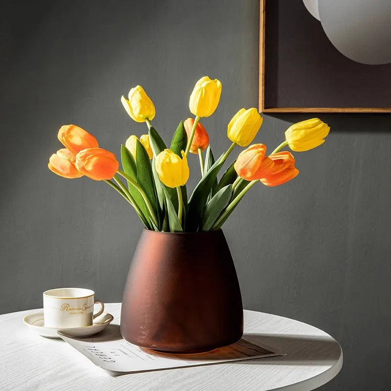 Nordic Luxe Frosted Glass Vase/Table Decoration - Vase