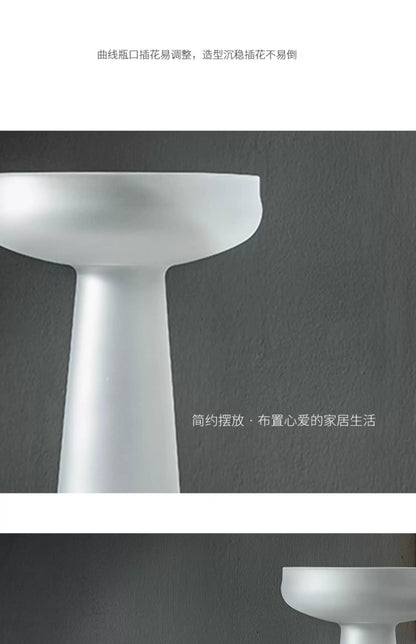 Nordic Luxe Frosted Glass Vase/Table Decoration - Vase