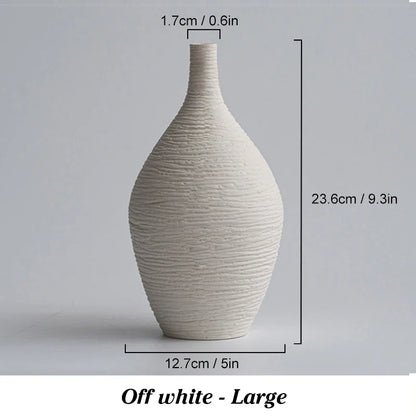 Nordic Luxury Ceramic Vase for Home Décor - Beige-L / Poland - Vase