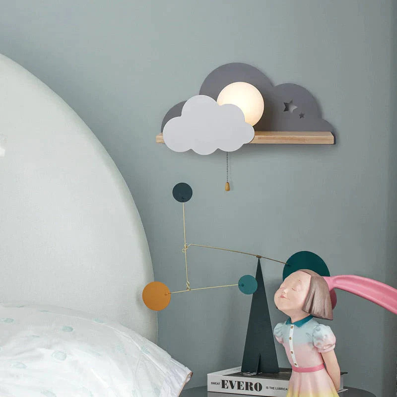 DecorBites™ Nordic Macaron LED Cloud Glass Wall Lamps for Children Room