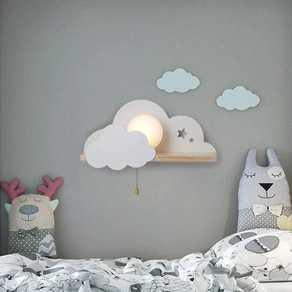 DecorBites™ Nordic Macaron LED Cloud Glass Wall Lamps for Children Room