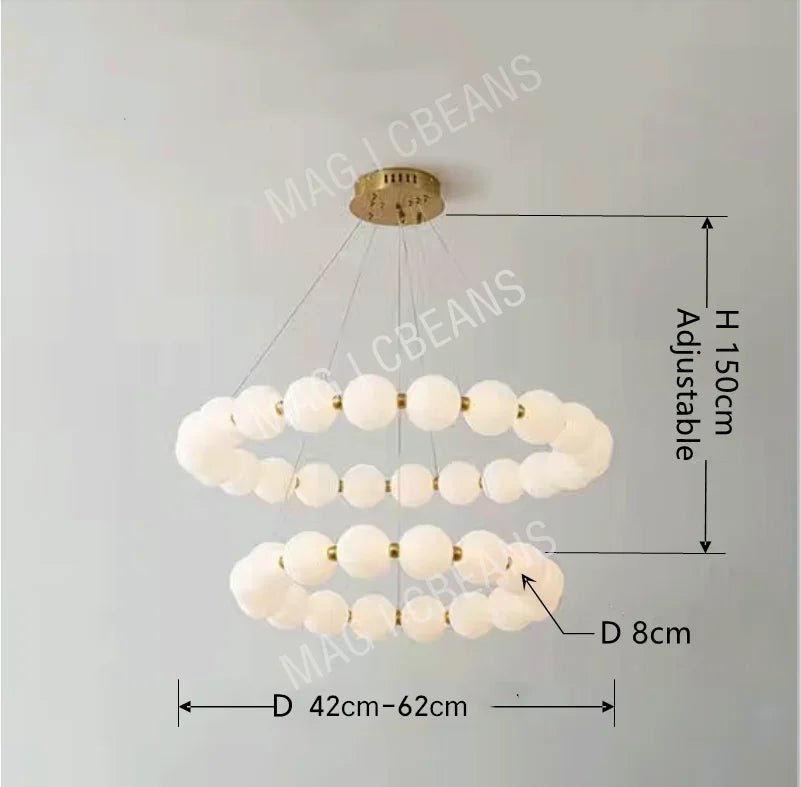 Nordic Magic Bean Round Gold Pendant Light - Decorbites