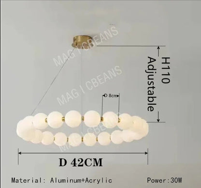 Nordic Magic Bean Round Gold Pendant Light - Decorbites