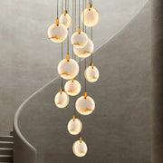 Nordic Marble Pendant Light With Polished Copper Finish - Decorbites