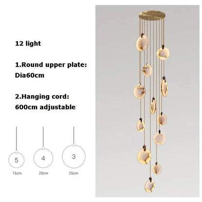 Nordic Marble Pendant Light With Polished Copper Finish - Decorbites